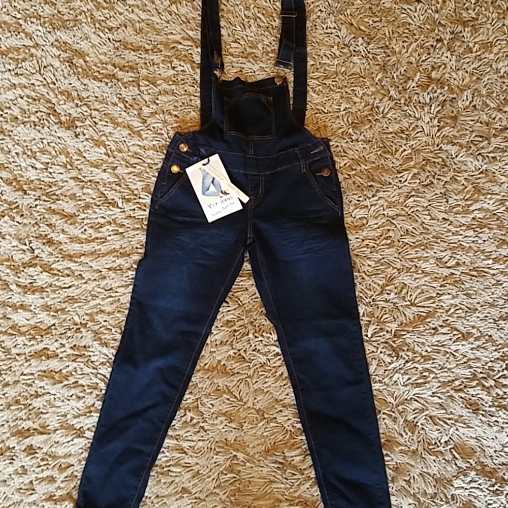 VIP skinny leg overalls 7/8